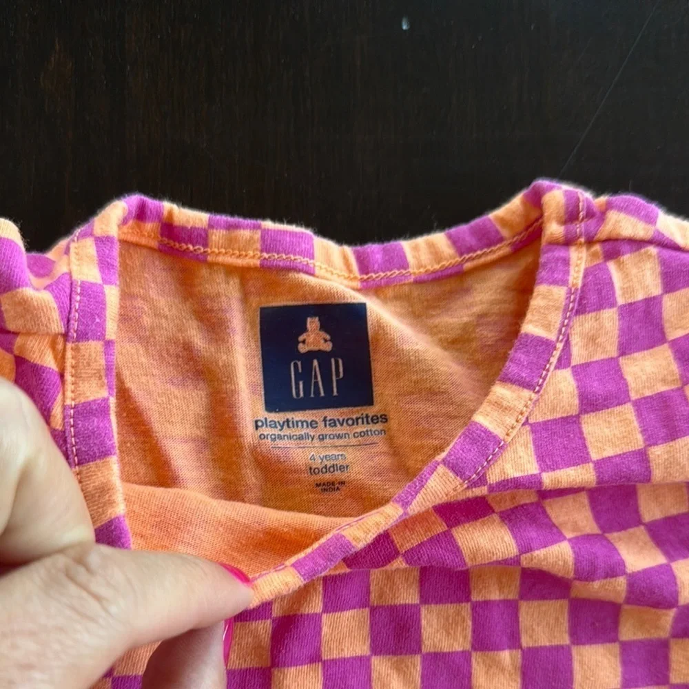 Pink and Yellow Checkered Dress